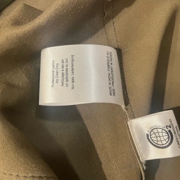 GANNI Leather Olive Green Meranti Puffed
Sleeve Dress Goddess - Size 38 EU/ 8 US - Picture 14 of 14